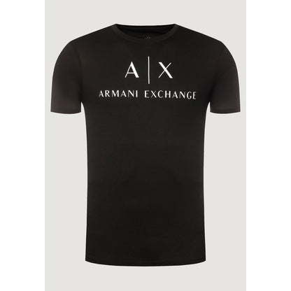 Armani Exchange Black Cotton T-Shirt