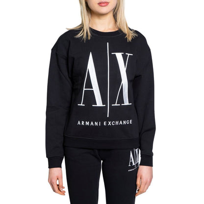 Armani Exchange Black Cotton Sweater