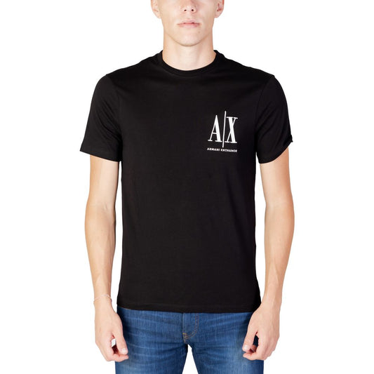 Armani Exchange Black Cotton T-Shirt