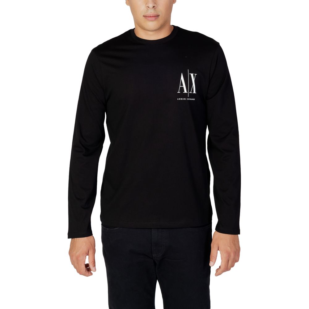 Armani Exchange Black Cotton T-Shirt