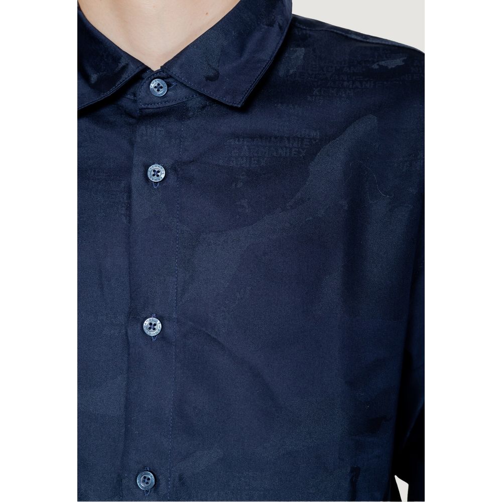 Armani Exchange Blue Cotton Shirt