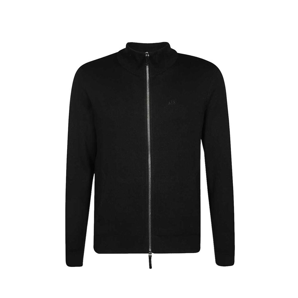 Armani Exchange Black Cotton Cardigan