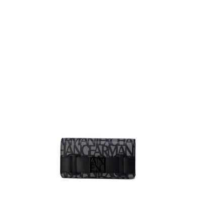 Armani Exchange Black Cotton Wallet