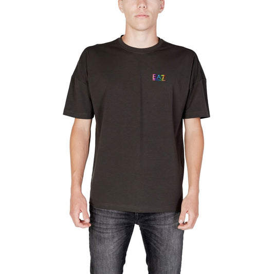 EA7 Emporio Armani Gray Cotton T-Shirt