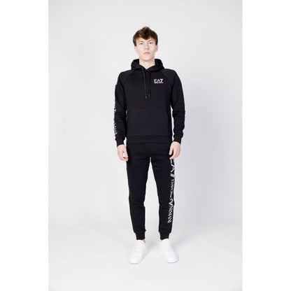 EA7 Emporio Armani Black Cotton Sweater