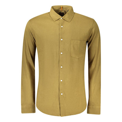 Hugo Boss Green Cotton Shirt