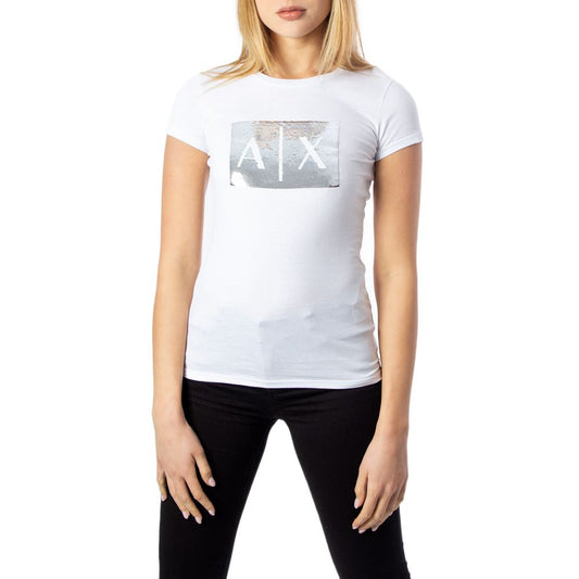 Armani Exchange White Cotton Tops & T-Shirt