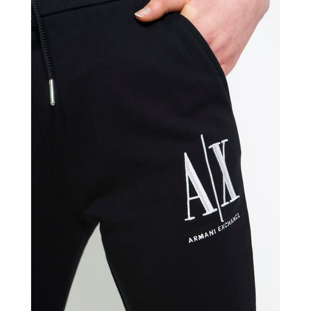 Armani Exchange Black Cotton Jeans & Pant