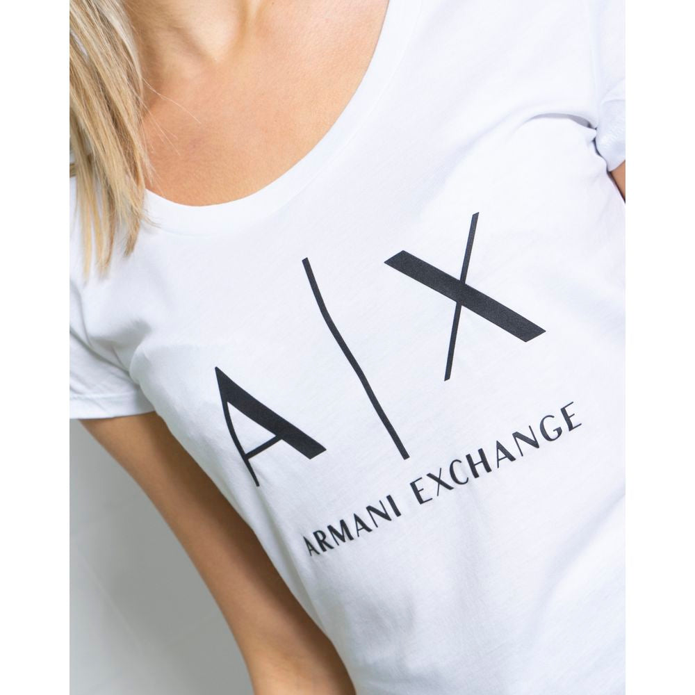 Armani Exchange White Cotton Tops & T-Shirt