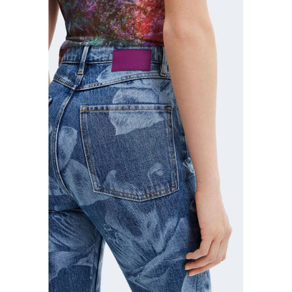 Desigual Blue Cotton Jeans & Pant