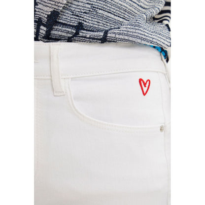 Desigual White Cotton Jeans & Pant