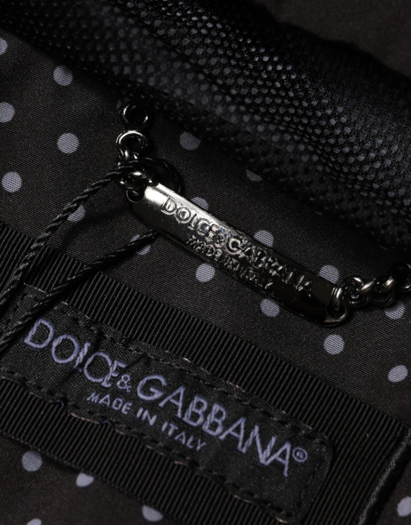 Dolce & Gabbana Black Bandana Hooded Full Zip Bomber Jacket