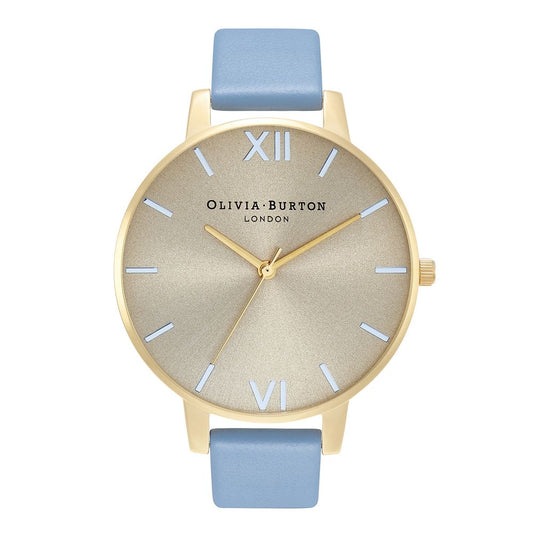 Olivia Burton Blue Synthetic Leather Watch