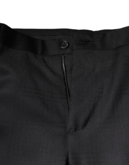 Dolce & Gabbana Black Wool Single Breasted Formal Suit