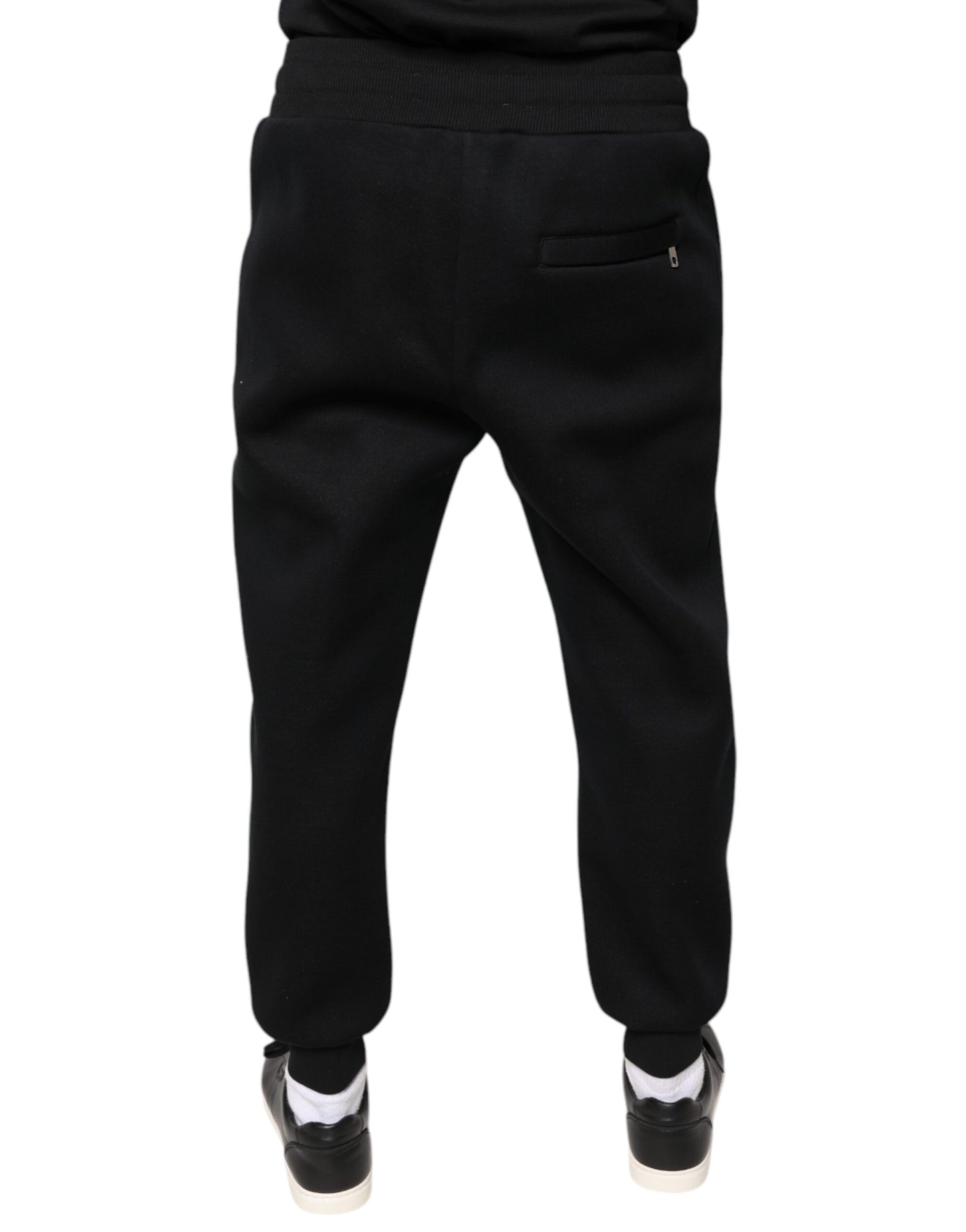 Dolce & Gabbana Black Modal DG Logo Jogger Men Sweatpants Pants