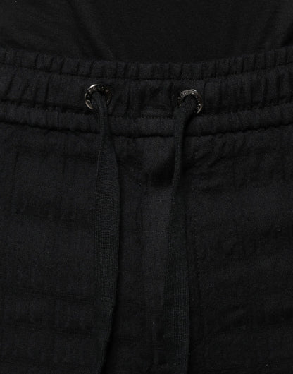 Dolce & Gabbana Black Wool Jogger Jogging Pants