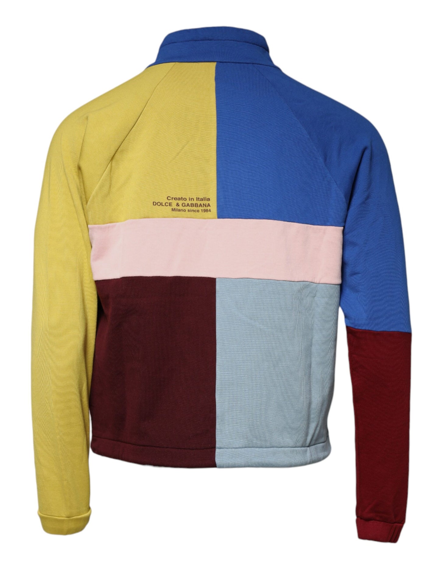 Dolce & Gabbana Multicolor Patchwork Men Sweatshirt Sweater