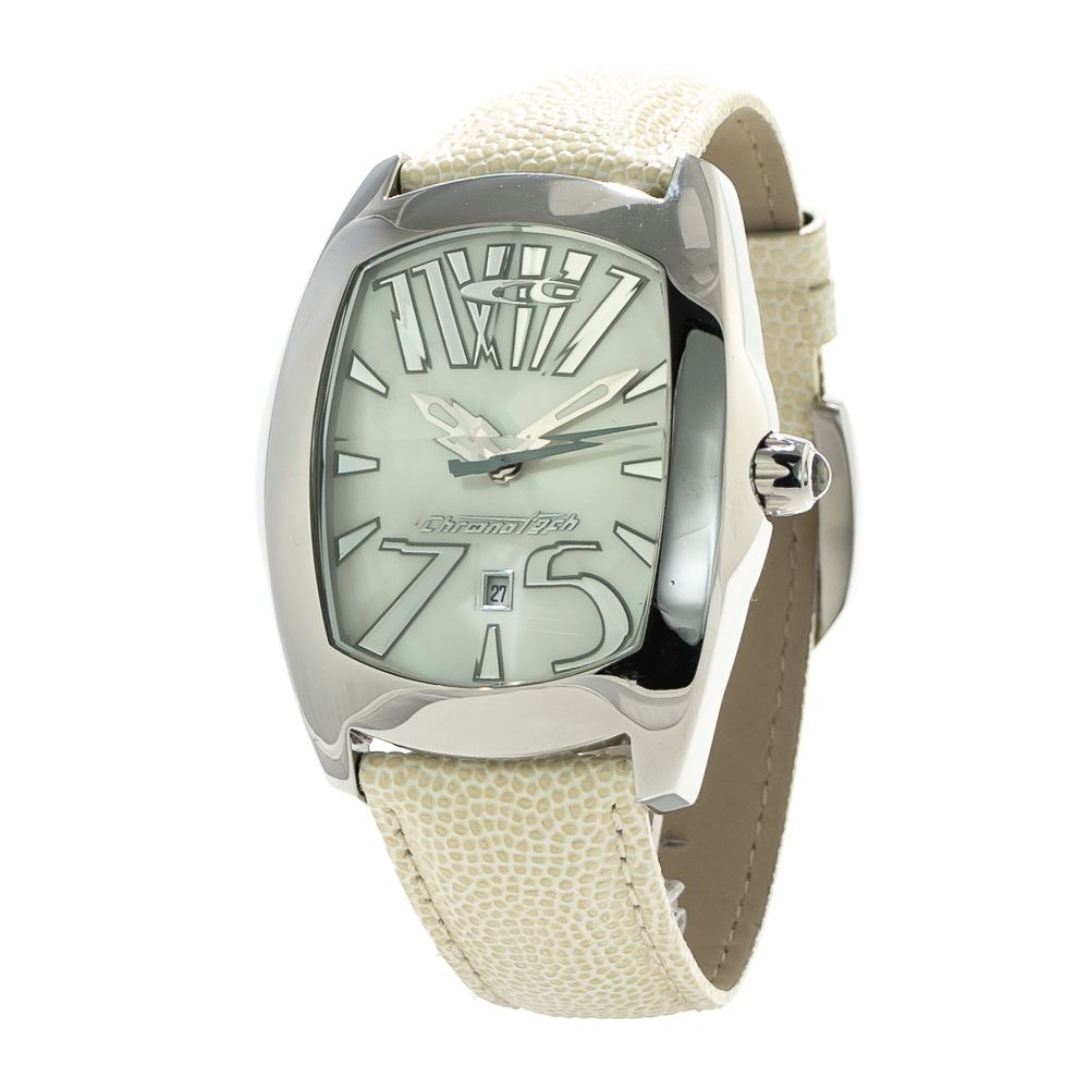 Chronotech White Leather Watch