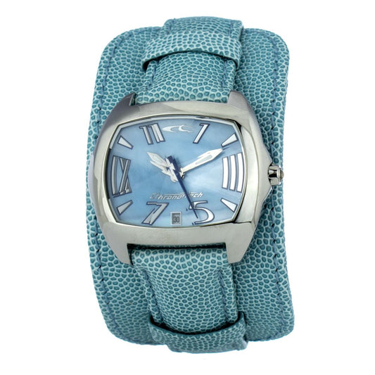 Chronotech Blue Leather Watch