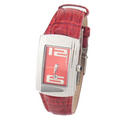 Chronotech Red Leather Watch