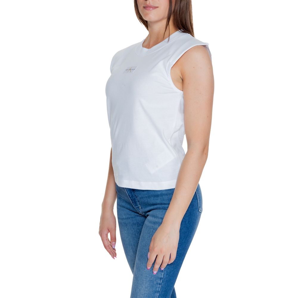 Calvin Klein Jeans White Cotton Tops & T-Shirt