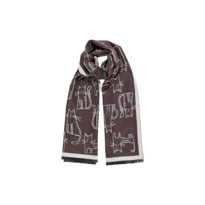 Sandro Ferrone Brown Viscose Scarf