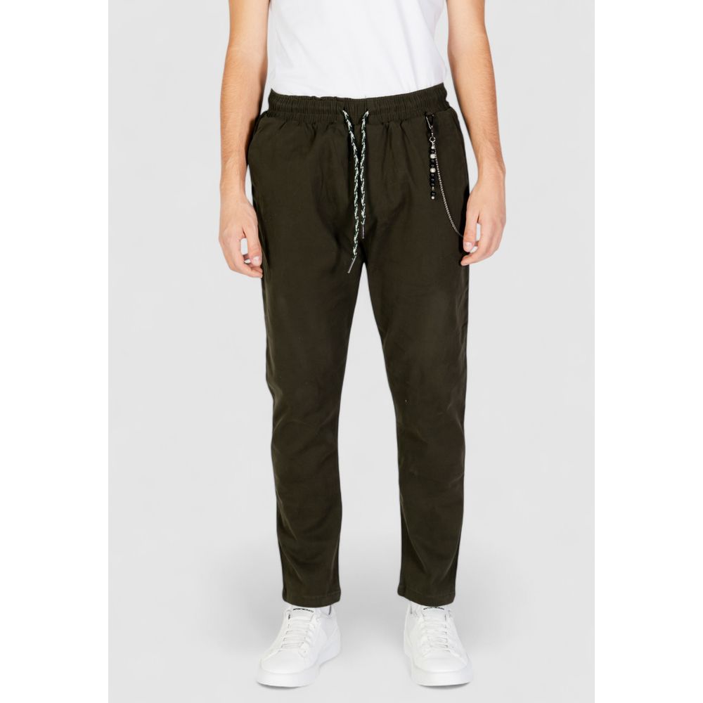 Gianni Lupo Green Cotton Jeans & Pant