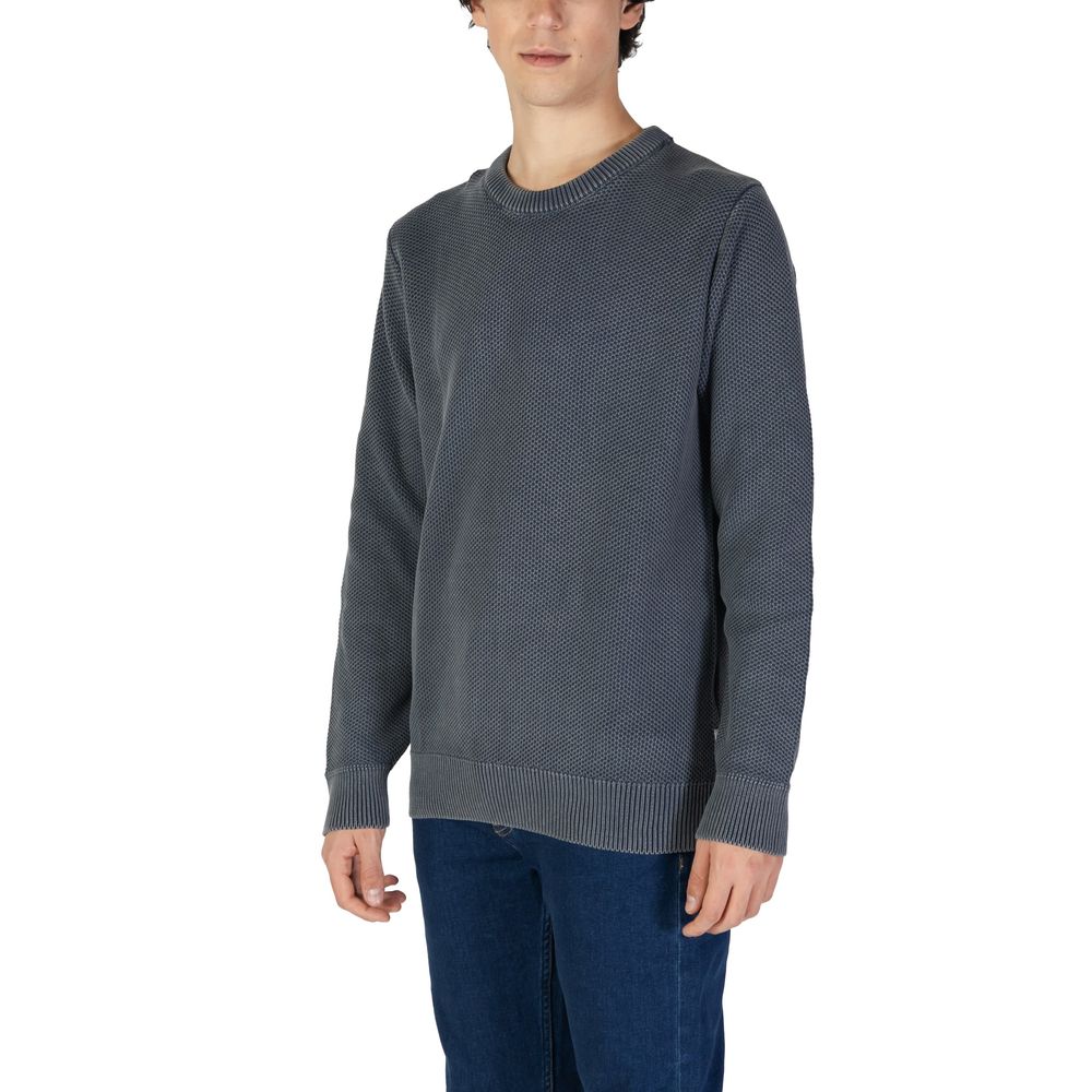 Gas Blue Cotton Sweater