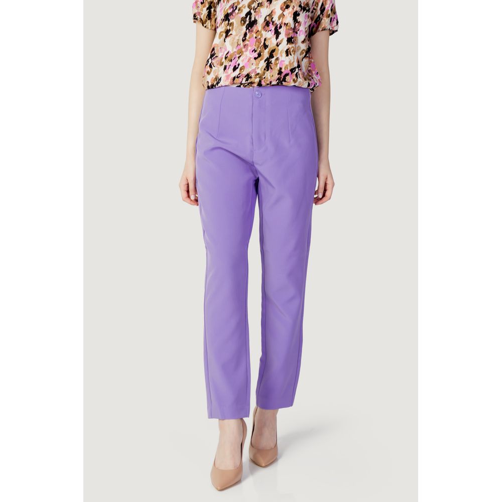 Only Purple Polyester Jeans & Pant