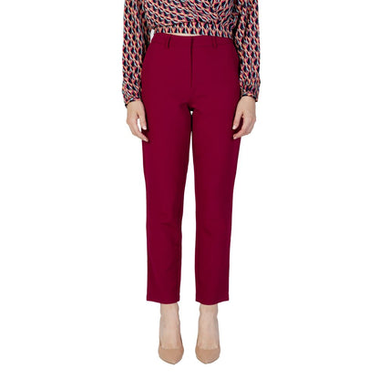 Vila Clothes Bordeaux Polyester Jeans & Pant