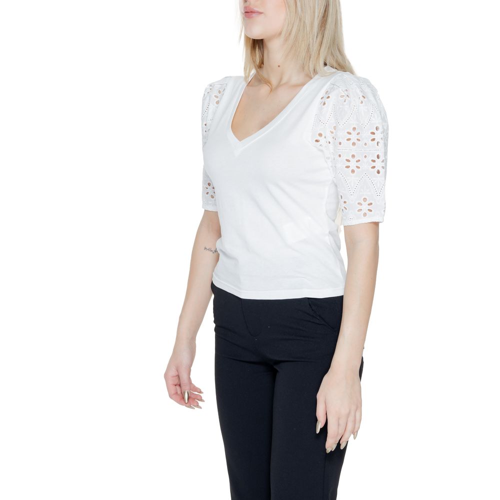 Morgan De Toi White Cotton Tops & T-Shirt