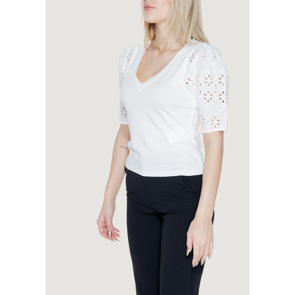 Morgan De Toi White Cotton Tops & T-Shirt