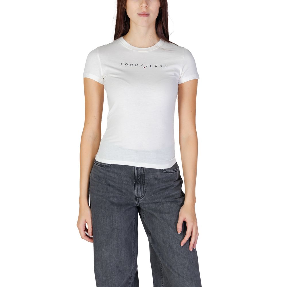 Tommy Hilfiger Jeans Cream Cotton Tops & T-Shirt