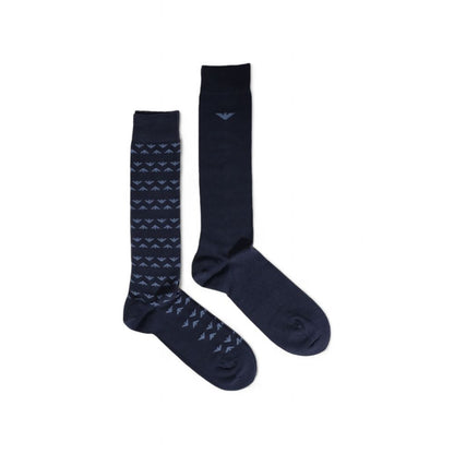 Emporio Armani Underwear Blue Cotton Sock