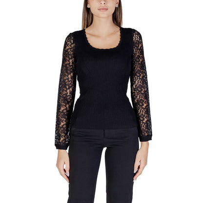 Morgan De Toi Black Viscose Tops & T-Shirt