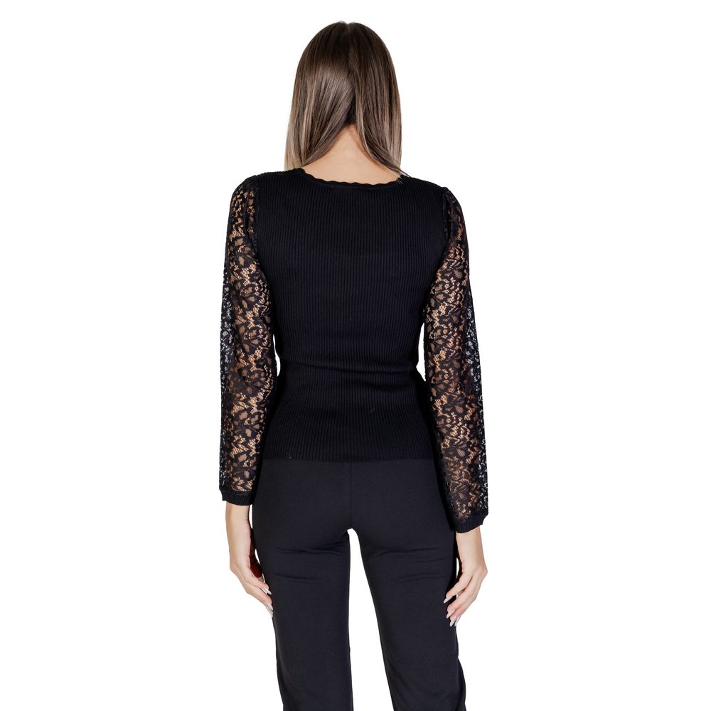 Morgan De Toi Black Viscose Tops & T-Shirt