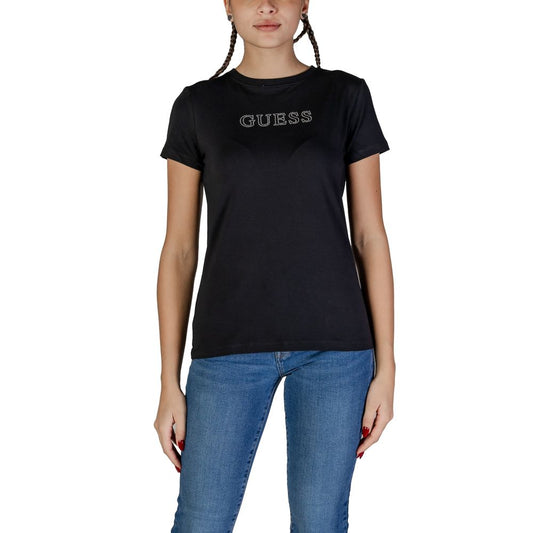 Guess Active Black Cotton Tops & T-Shirt