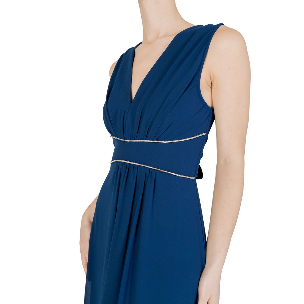 Rinascimento Blue Polyester Dress