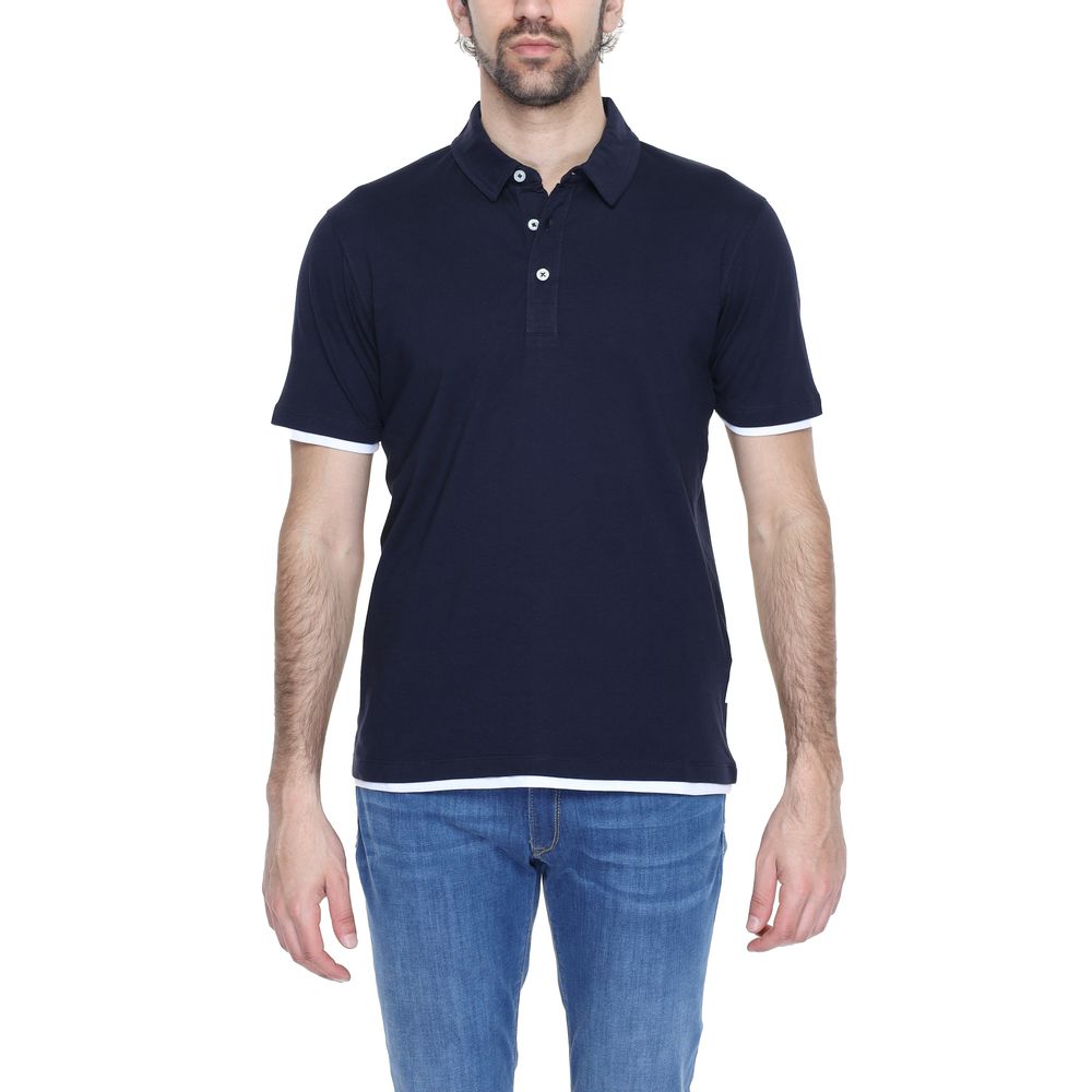 Hamaki-Ho Blue Cotton Polo Shirt