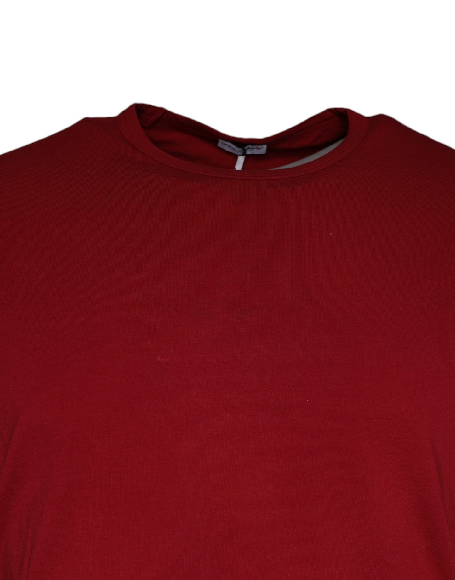 Dolce & Gabbana Red Cotton Round Neck Short Sleeve T-shirt