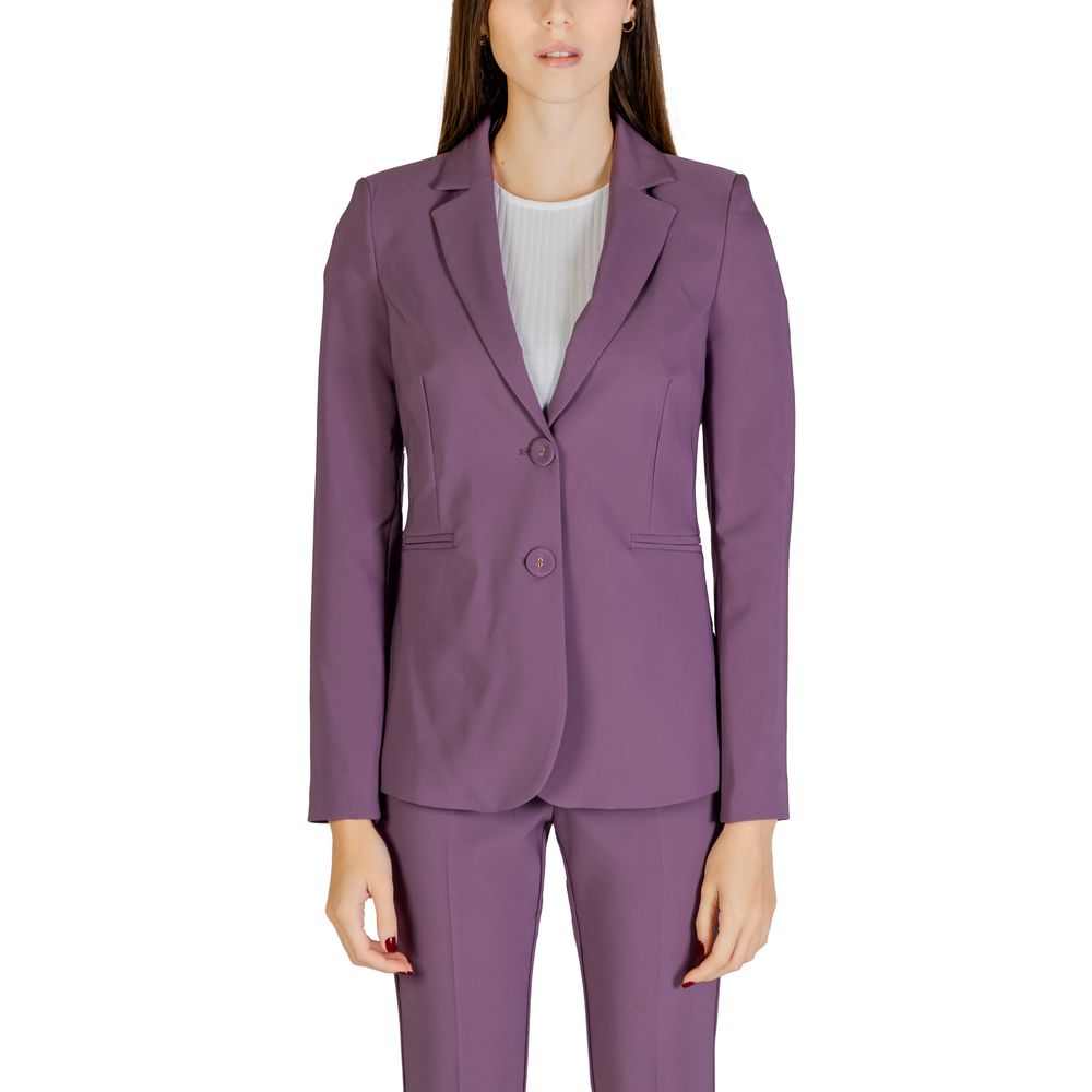 Sandro Ferrone Purple Polyester Suits & Blazer