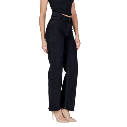 Vero Moda Black Cotton Jeans & Pant