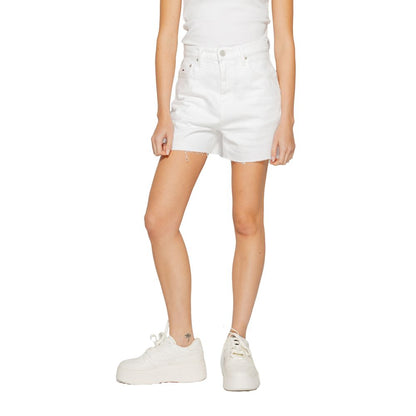 Tommy Hilfiger Jeans White Cotton Rigenerato Short