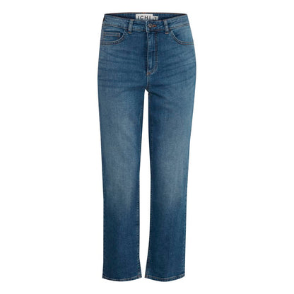 ICHI Blue Cotton Jeans & Pant