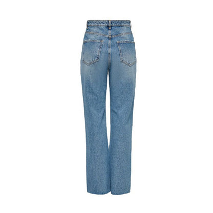 Only Light Blue Cotton Jeans & Pant