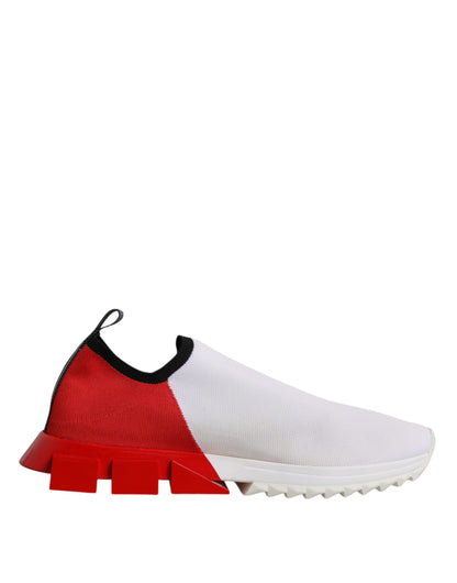 Dolce & Gabbana White Red Sorrento Sneakers Shoes