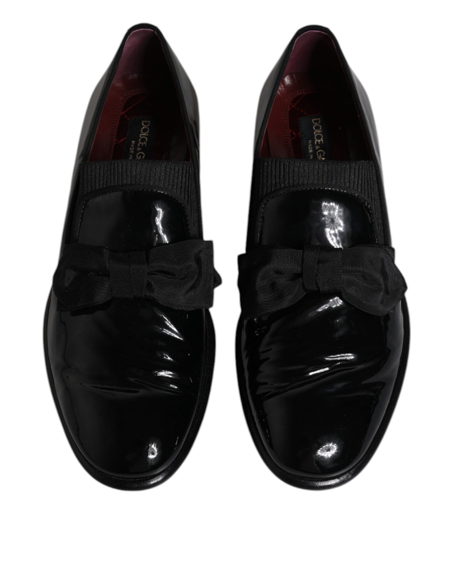 Dolce & Gabbana Black Leather Loafers Men Formal Dress Shoes