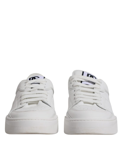 Dolce & Gabbana White Miami Leather Low Top Sneakers Shoes