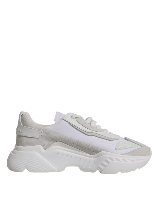 Dolce & Gabbana White Leather Daymaster Low Top Sneaker Shoes