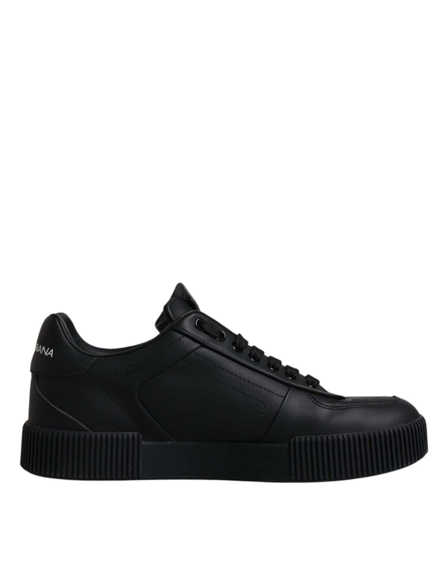 Dolce & Gabbana Black Miami Leather Low Top Sneakers Shoes